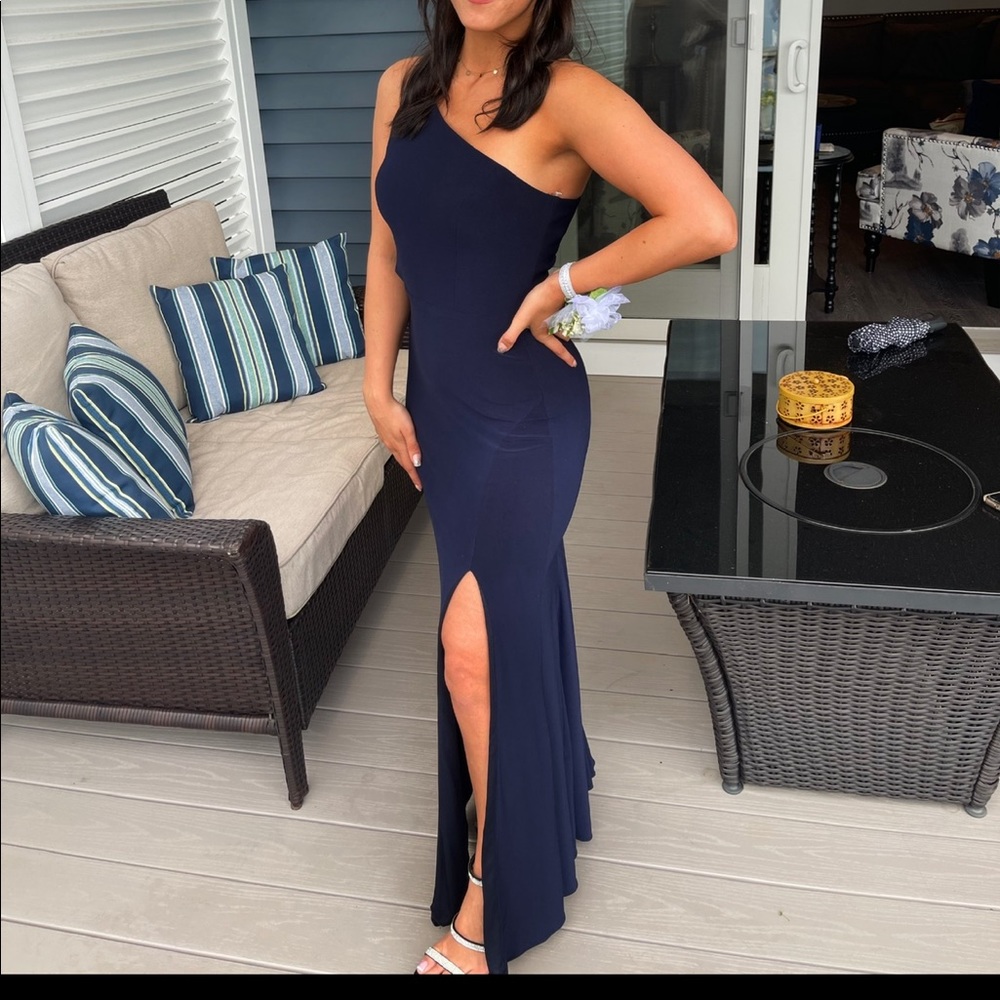 Navy blue prom dress